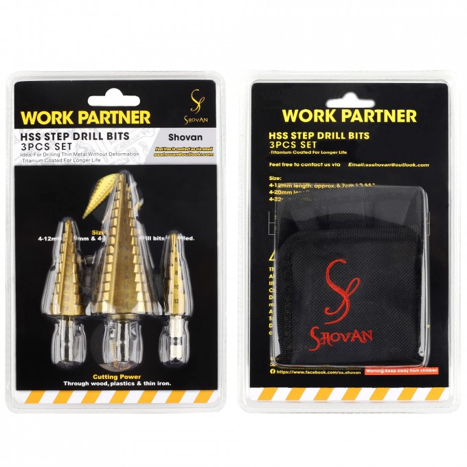 3PCS HSS Step Bits
