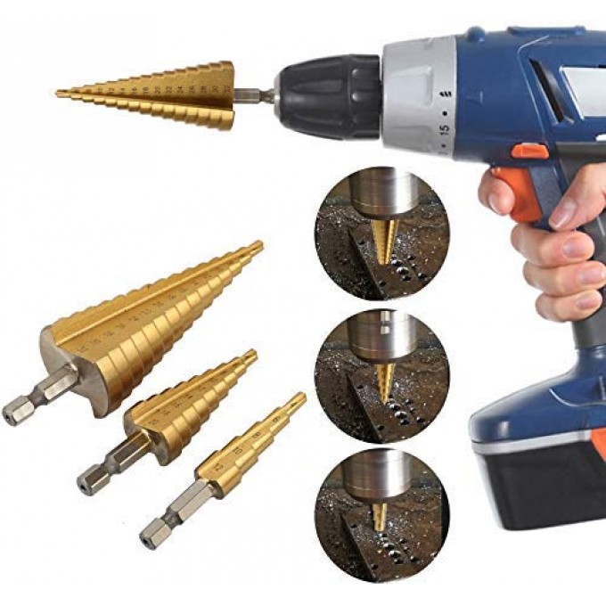 3PCS HSS Step Bits