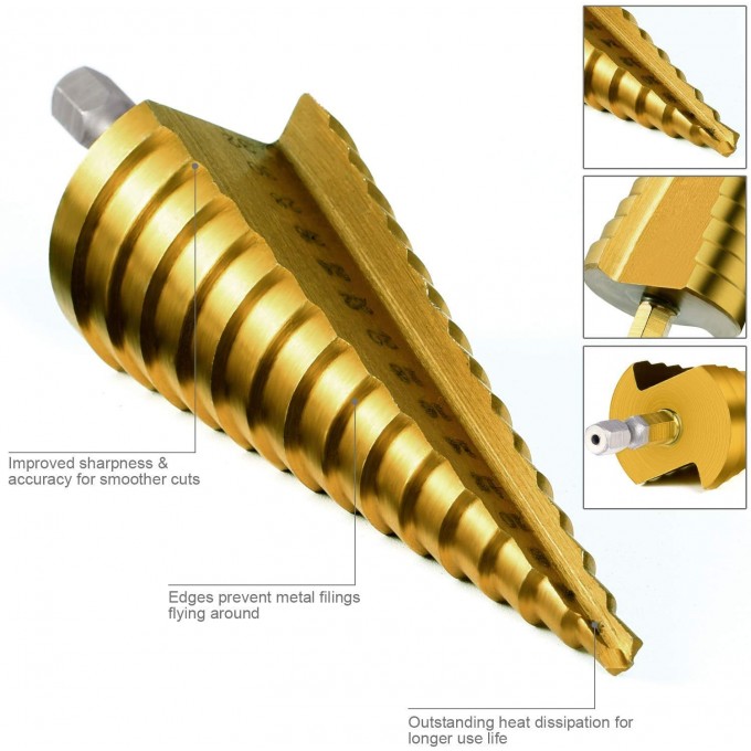 3PCS HSS Step Bits