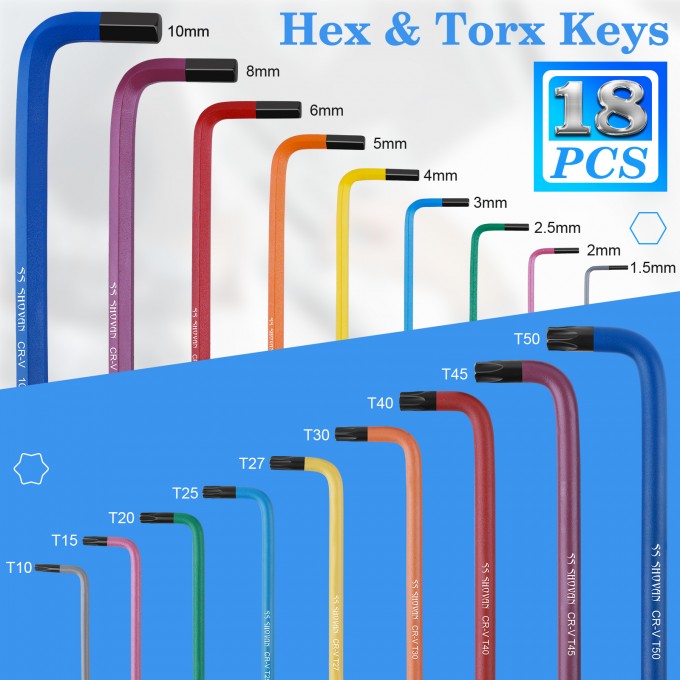 18PCS Allen Key Set