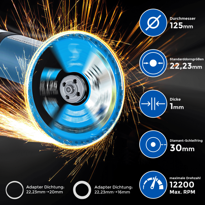 3 Pcs Tile Cutting Discs 125mm