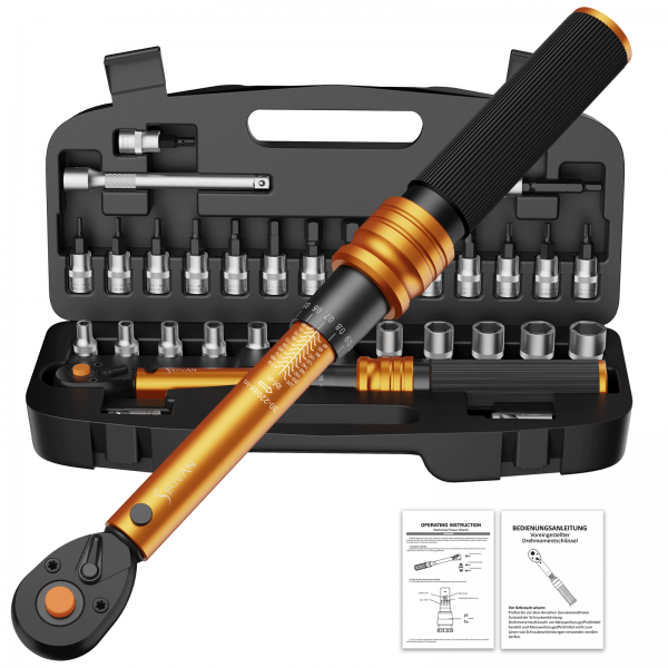 33PCS 1/4 Torque Wrench Set 3-25 Nm