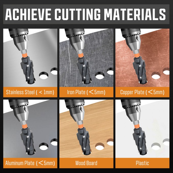 3PCS Premium HSS & Cobalt Spiral Step Drill Bit Sets (1/4"-7/8")